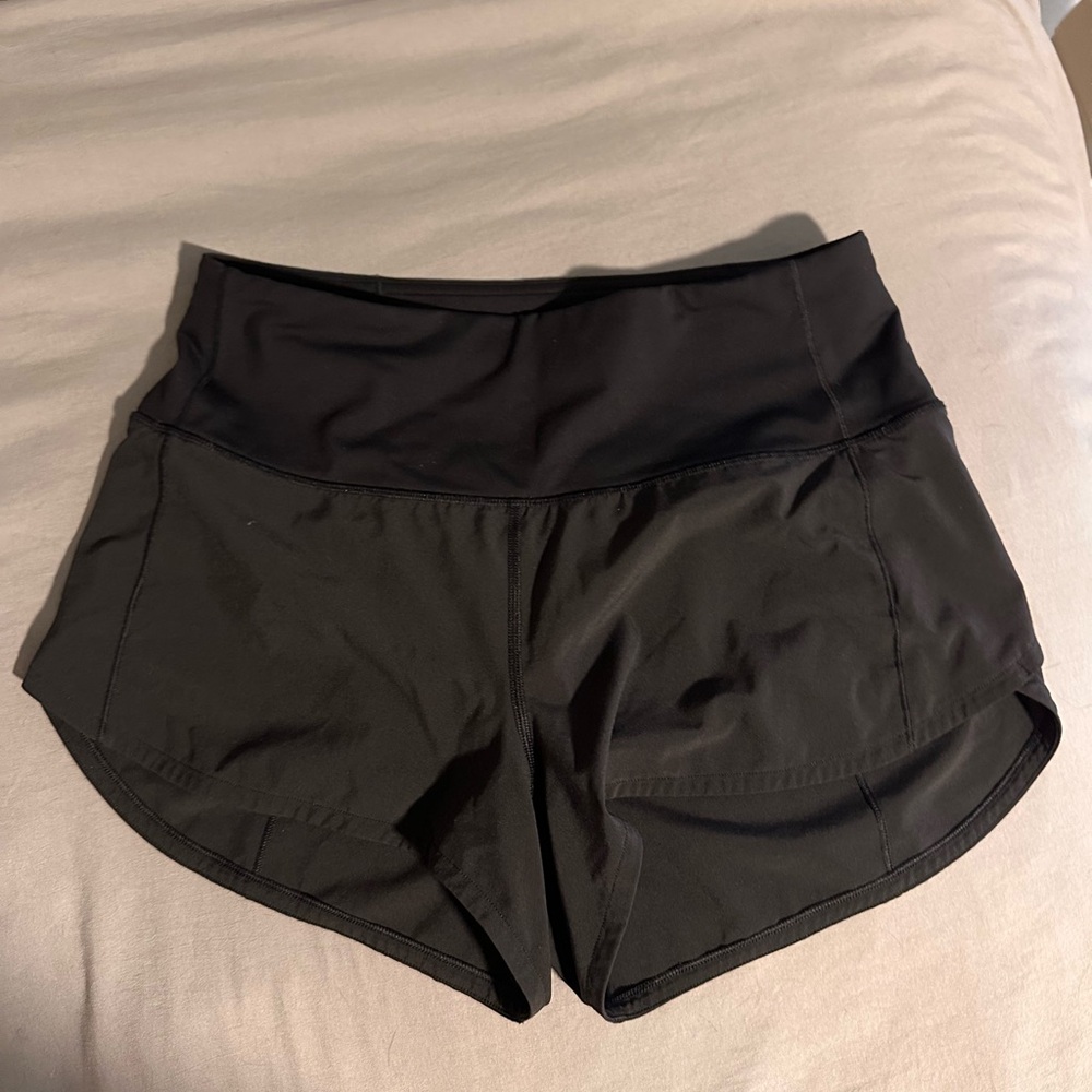 Lululemon Black Speed Up High Wasted 2.5’ Shorts